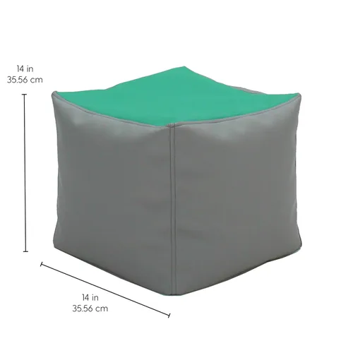 Miniatura 3 de FDP SoftScape Pufs cuadrados de 14 pulgadas para niños, otomano decorativo multiusos, asiento o reposapiés, ideal para espacios pequeños, sala