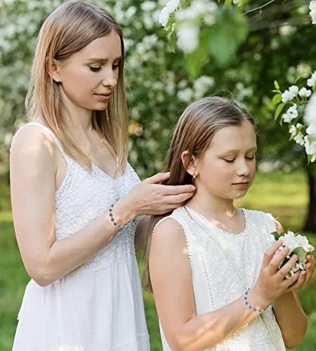 Miniatura 4 de Pulsera de oro para mujeres y niñas, pulsera de cuentas ajustable para adolescentes y niñas