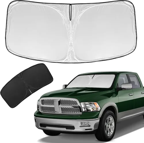 para Dodge RAM 1500 2019-2024 2025 2026 Parasol Parasol para Parabrisas Cubierta - 4 Capas Parasol para Ventana Delantera para RAM1500 2Puertas
