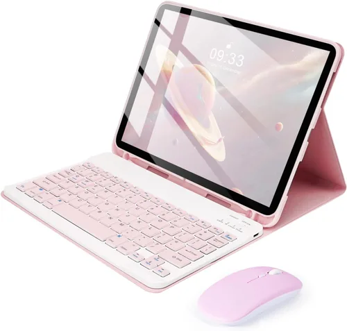 Miniatura 10 de SOPPY Funda con teclado Bluetooth y mouse para iPad de 11ª generación (A16) de 11 pulgadas 2025, 10ª generación de 10.9 pulgadas 2022, funda Azul