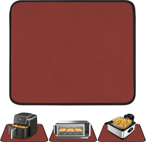 Miniatura 19 de Alfombrilla resistente al calor para freidora de aire, freidora profunda, horno, almohadillas calientes negras de 12 x 14 pulgadas para protector