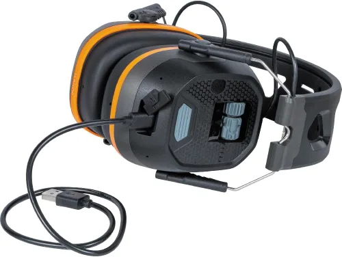 Miniatura 14 de KLEIN TOOLS AESEM1S Smart Sense - Orejeras electrónicas de protección auditiva de seguridad con Bluetooth y conciencia de la situación, NRR 23dB, 25