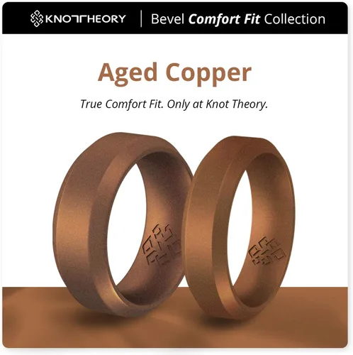 Miniatura 46 de Knot Theory - Anillo de boda de silicón para hombres y mujeres Anillos de goma finos de calidad superior con gran estilo, comodidad; son ideales