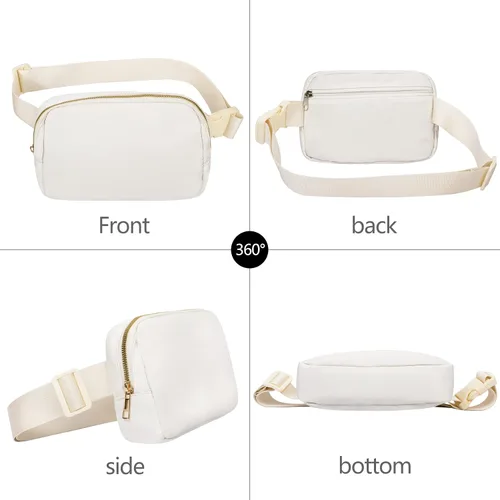 Miniatura 37 de Riñonera cruzada para mujeres y hombres, bolsa para cinturón para senderismo con correa ajustable, riñonera para correr, entrenamiento, deportes