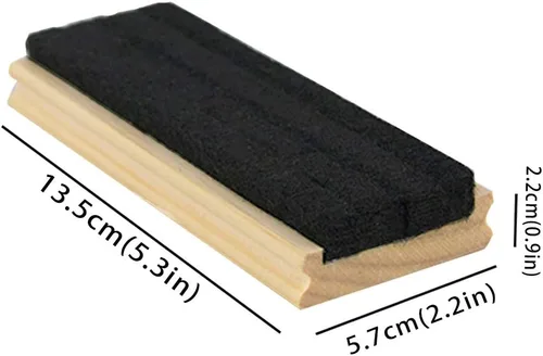 Miniatura 3 de Uncle Paul Borrador de fieltro de madera de pino estilo campus – 2 piezas limpiador de plumero para pizarra blanca, borrador de tiza, oficina