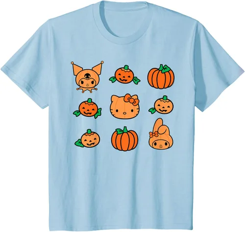 Miniatura 9 de Camiseta de Halloween Hello Kitty My Melody Kuromi Pumpkins