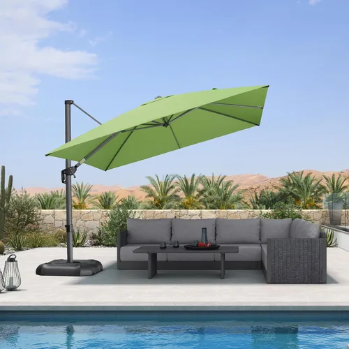 Miniatura 78 de PURPLE LEAF Sombrilla de Patio de 8 Pies para Exteriores Sombrilla Cantilever Cuadrada de Aluminio Sombrilla Offset con Rotación de 360 Grados