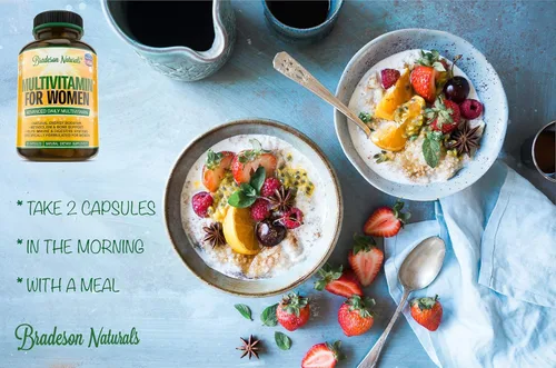 Miniatura 3 de Suplemento multivitamínico para mujer. Complejo de vitaminas A, C, D, E y vitamina B. Apoyo inmunológico y femenino + antioxidantes y energizantes