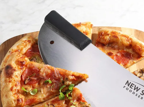 Miniatura 6 de New Star 50646 Cuchillo de pizza de acero inoxidable de grado comercial, estilo rockero, 20 pulgadas