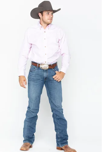 Miniatura 5 de ARIAT Camisa de rayas Pro Series Dayne Mini Stripe para hombre, Taeger - Pala francesa