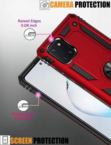 Miniatura 4 de Funda para Galaxy Note 10 Lite - Soporte magnético para anillo de coche Soporte Kickstand Defender Funda protectora para Samsung Galaxy Note 10 Lite