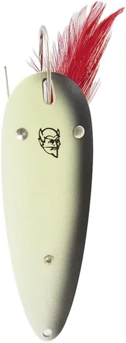 Miniatura 17 de Dardevle Dardevlet Weedless Nickel Back 3/4 oz Fishing Spoons Rojo/Blanco
