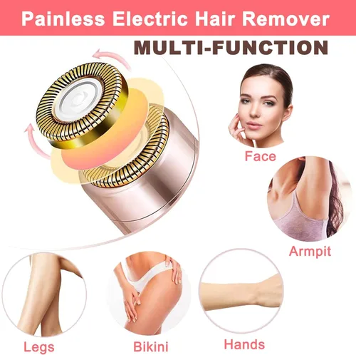 Miniatura 4 de LAIKME Rosarden - Removedor de vello facial, afeitadora para mujeres, recargable por USB, IPX6, impermeable, para labios, cuerpo, brazos, bigotes