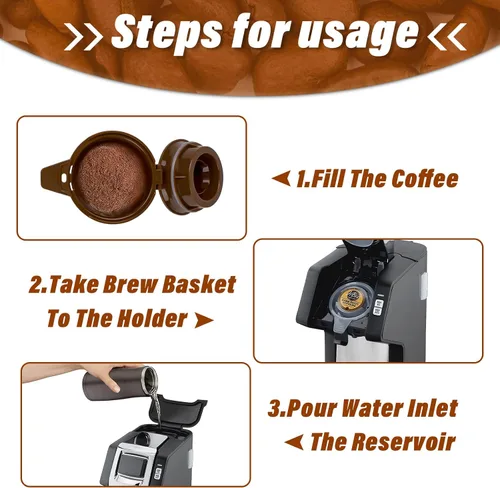 Miniatura 6 de Cesta de café molido de una sola porción para Hamilton Beach Flexbrew piezas de repuesto 49957 49974 49976 49979 49957 49954 49947 49940 49950 49966