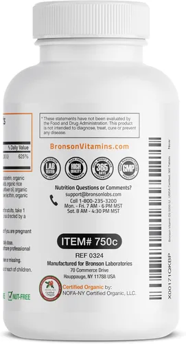 Miniatura 6 de Orgánico Vitamina D3 5000 IU, USDA Certificado, sin OMGs, Fabricado en Estados Unidos por Bronson laboratorios, 1