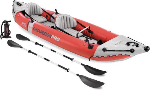 Miniatura 10 de INTEX 68303EP Excursion Pro K1 Juego de kayak inflable: incluye remos de kayak de lujo de 86 pulgadas y bomba de alto rendimiento - PVC SuperTough