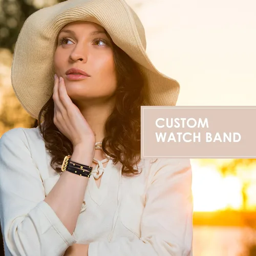Miniatura 7 de VISOOM Pulsera bohemia con cuentas compatible con Apple Watch de 38/40/41/1.654 in para mujer – Correa elástica de iWatch para mujer para Apple