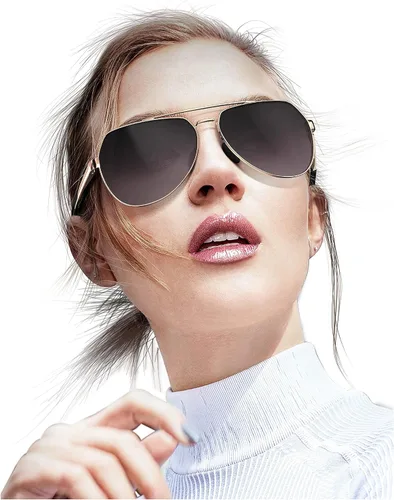 Miniatura 6 de Lentes para aviador Luenx polarizados, para hombres y mujeres, con armazón de metal grande, protección UV 400