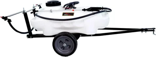 Miniatura 2 de Brinly ST-152BH-A Rociador de remolque autoalmacenado para césped y jardín con brazo plegable, de 15 galones, blanco mate