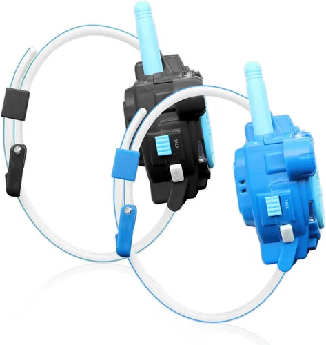 Miniatura 3 de Accutime Sonic Walkie Talkie Blue - Reloj digital educativo para niños, juego de 2 juguetes con correa multicolor para niñas, niños, niños pequeños