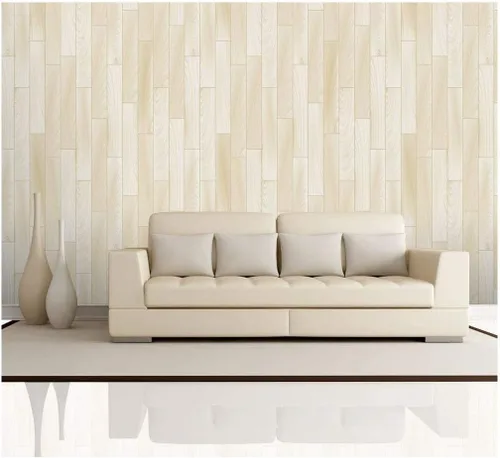 Miniatura 21 de wall26 - Patrón de paneles texturizados de madera vertical retro crema - Mural de pared, papel tapiz extraíble, decoración del hogar - 100x144 Crema
