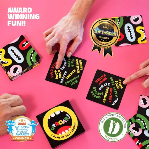 Miniatura 7 de ¡UPROAR! Juego de cartas familiar de coincidencias de sonido – Divertido juego rápido para niños de 7 años en adelante, padres y adolescentes