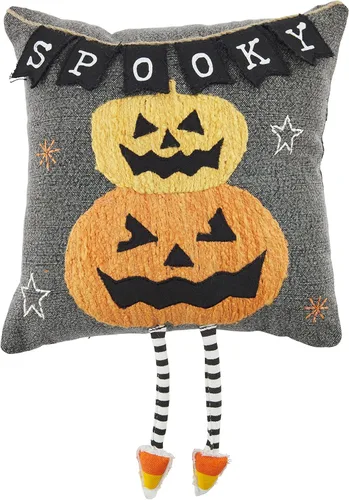 Miniatura 4 de Mud Pie Almohada colgante de Halloween, fantasma, 9 x 9 pulgadas
