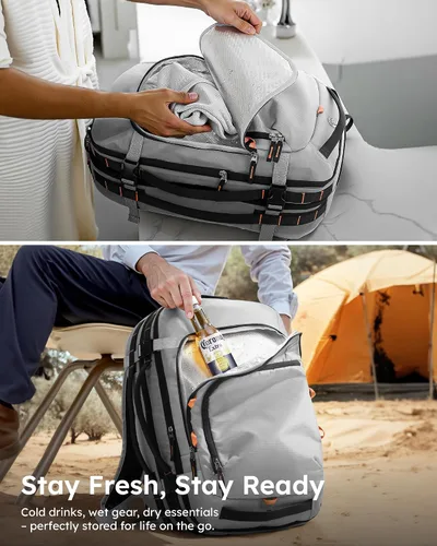 Miniatura 5 de Tolaccea - Mochila de viaje, aprobada para vuelos TSA, equipaje de mano para negocios, mochila resistente para computadora de gran tamaño, duradera