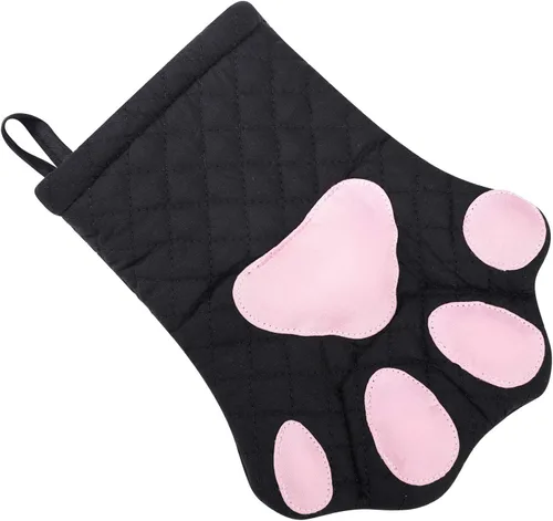 Miniatura 2 de Guantes para Horno, Diseño de Gato, Guantes de Cocina Resistentes al Calor con Forro de Algodón Acolchado - Guantes Portaollas Resistentes al Calor