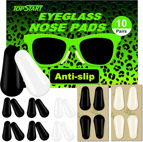 Miniatura 8 de Almohadillas de nariz de silicona ultrafina de 0.063 pulgadas de largo para gafas, almohadillas de nariz de repuesto adhesivas antideslizantes
