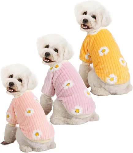 Miniatura 23 de Suéter para Perro, Suéteres para Perros Pequeños, Paquete de 2, 3 Ropa Cálida y Suave para Mascotas para Cachorro, Gato Mediano Grande, Perros Niña