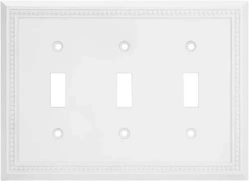 Miniatura 48 de Henne Bery Sunken Pearls - Placa de interruptor/placa de pared y cubierta de salida (decorador individual, 2 unidades, negro mate)