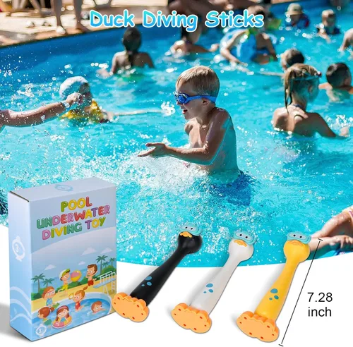 Miniatura 3 de Juguetes de buceo en la piscina, 3 piezas, palos de verano bajo el agua, juguetes de hundimiento de piscina para niños de 3 a 12 años, juego