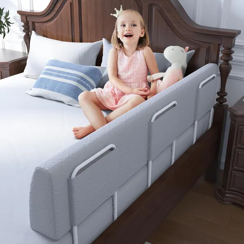 Miniatura 7 de FigTime Protector de cama para niños pequeños, riel de cama de espuma para niños pequeños, protector de riel de cama para niños pequeños, riel