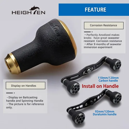 Miniatura 3 de HEIGHTEN 24mm Fishing Reel Handle Knob for Shimano Daiwa Baitcasting Spinning Reel Stradic Vanford Sahara FI Tranx SLX Ballistic Exceler Tatula TPE