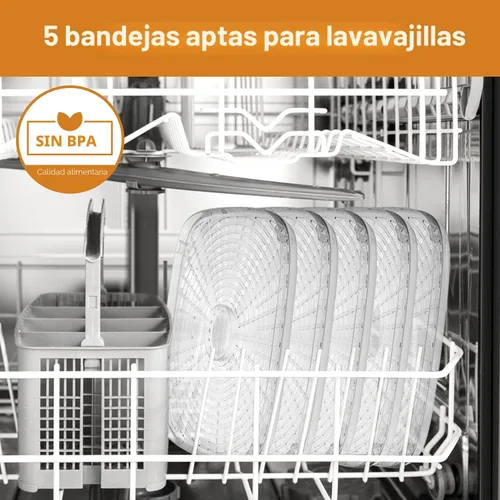 Miniatura 6 de OSTBA Deshidratador de alimentos, deshidratador para alimentos y cecina, frutas, hierbas, verduras, control de temperatura, máquina eléctrica