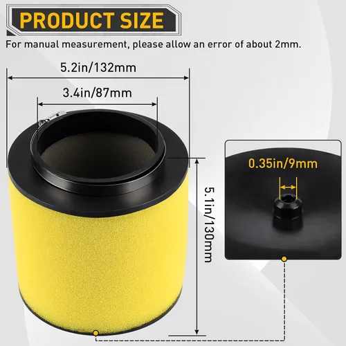 Miniatura 2 de 17254-HPO-A00 Filtro de aire para Honda pioneer 700 Foreman 500 Rincon 680 4x4 Big Red 700 MUV700 TRX680FA TRX680FGA TRX500FM TRX500FE SXS700M2