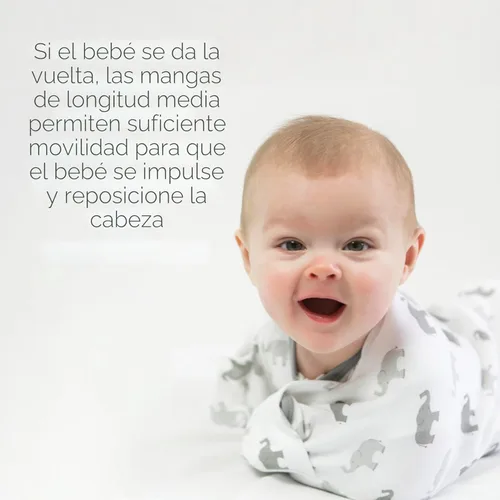 Miniatura 4 de Amazing Baby - Saco de transición para envolver al bebé, mangas de media longitud con brazos hacia arriba y puños de mitones, manta portátil para En
