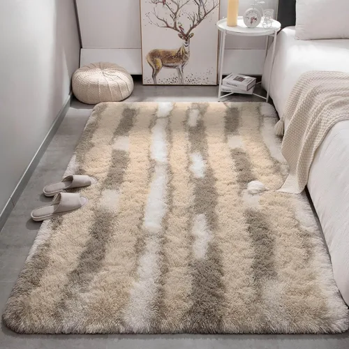Miniatura 32 de Merelax Alfombra Moderna Suave y Esponjosa Shaggy para Dormitorio Sala de Estar Decoración de Sillas Pequeñas Alfombras Tapetes para Pies Piso, Verde