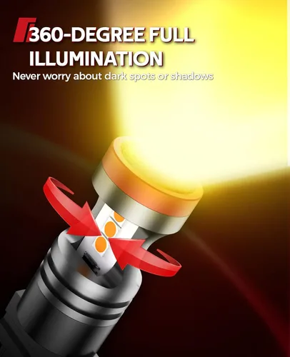Miniatura 3 de Torchbeam 3157 - Bombillas LED, luces de señal de giro LED amarillas ámbar, 400% más brillantes 3156 3057 3457 4157, bombilla LED con proyector
