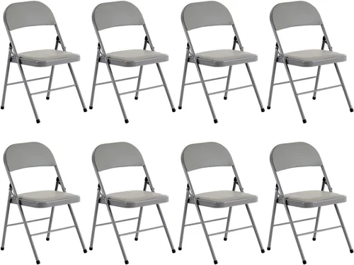 Miniatura 13 de Paquete de 4 sillas plegables negras con cojín acolchado y respaldo para interiores y exteriores, silla plegable comercial apilable portátil