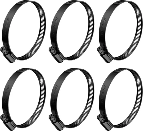Miniatura 17 de BOTTEN 15 piezas Abrazadera de manguera negra, 1-1/3" - 2-1/4" (33-57mm) Abrazaderas de manguera de acero inoxidable 304, juego de surtido