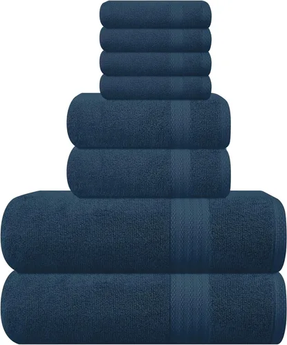 Miniatura 16 de GLAMBURG - Juego de 12 toallas faciales ultrasuaves de 13 x 13 pulgadas, 100% algodón, duraderas y altamente absorbentes, ideales para baño, cocina