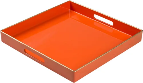 Miniatura 28 de MAONAME - Bandejas de servir azules con asas, bandeja decorativa ovalada para mesa de café, juego de bandejas anidadas de 2, bandeja de tocador