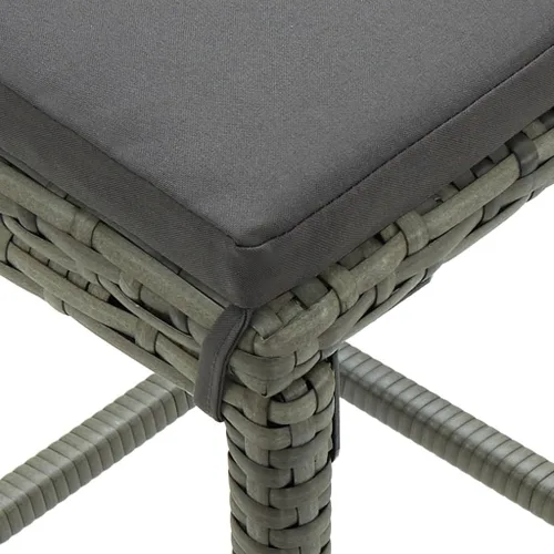 Miniatura 7 de bar Chairs,barstools,bar stools Set of 3,bar Table,sillas para barra de cocina,Bar Stools with Cushions 3 pcs Gray Poly Rattanbar Stool,bar