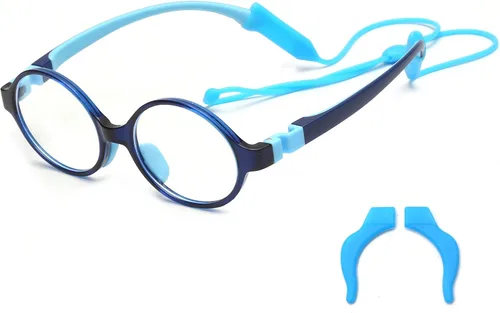 Miniatura 16 de JM Lentes de luz azul para niños, hierbas para juegos de computadora para niñas y niños de 3 a 10 años, lentes anti Blue Ray TR90
