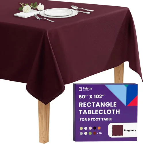 Miniatura 135 de Gee Di Moda - Mantel rectangular de 60 x 84 pulgadas – Mantel rectangular de poliéster lavable para mesa de 5 pies