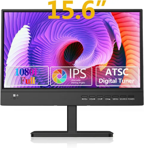 Miniatura 10 de othoig Smart TV pequeño de 15.6 pulgadas, FHD 1080p Smart TV compacto con aplicaciones integradas, WiFi y Bluetooth, sintonizador digital ATSC