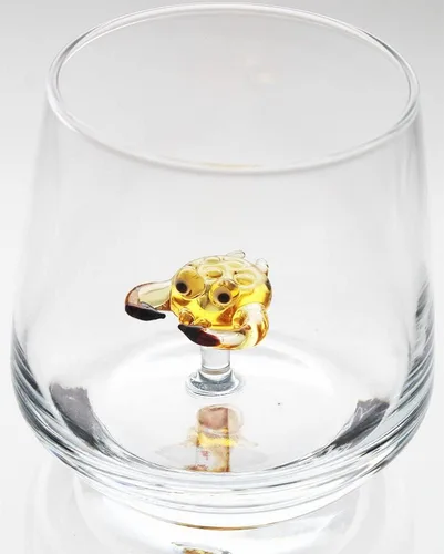 Miniatura 14 de Vaso de Vidrio 3D para Beber con Linda Figurita de Animal Adentro, Figura de Foca de Vidrio Soplado a Mano Dentro de la Taza, Vaso sin Pie