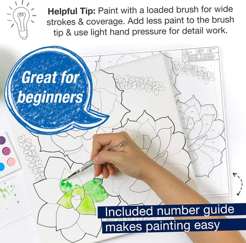 Miniatura 5 de Faber-Castell - Pintura por número Acuarela Bold Floral – Kit de pintura para adultos